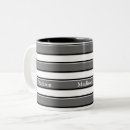 Search for grey and white stripes mugs Black
