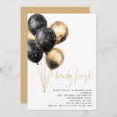 Search for gold black balloons invitations Modern