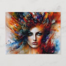 Search for beautiful abstract postcards Watercolor