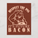 Search for bacon vertical postcards Pig