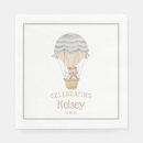 Search for hot air balloon baby shower napkins Watercolor