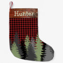 Search for red and black plaid christmas stockings Rustic