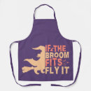 Search for witch on broom aprons Purple