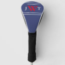Search for red white and blue golf head covers Initials