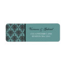 Search for bride groom return address labels Black