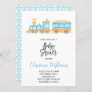 Search for train baby boy shower invitations Watercolor