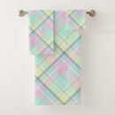 Search for checkered bath towels Green