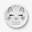 Search for cat birthday plates Let's pawty