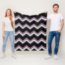 Search for pink and white chevron blankets Black