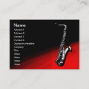 Search for saxophone business cards Black