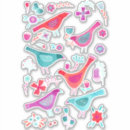 Search for birds and flowers stickers Nature