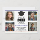 Search for orange and blue graduation invitations College