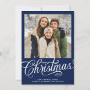 Search for elegant script christmas cards Navy blue
