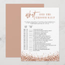 Search for what did the groom say Bridal shower activities