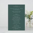 Search for emerald green wedding programs Classic