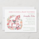 Search for horse baby girl shower invitations Pink