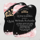 Search for crown quinceanera invitations Black