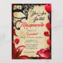 Search for red and black masquerade party invitations Elegant