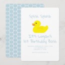 Search for rubber duck birthday invitations Splish splash