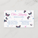 Search for blue butterfly business cards Makeup artist