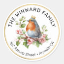 Search for robin redbreast stickers Return address