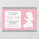 Search for pink damask first communion invitations For kids