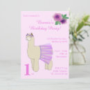 Search for llama 1st birthday invitations Pink