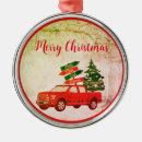 Search for green truck christmas tree decorations Rustic