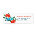 Search for teal floral return address labels Bouquet