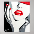 Search for black red pop art posters Lips