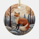 Search for cute fox christmas tree decorations Woodland