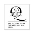 Search for monogrammed monogram initial letter rubber stamps Return address