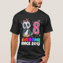 Search for panda birthday tshirts 8th