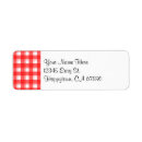Search for red plaid return address labels White