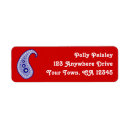Search for red paisley return address labels Bandanna