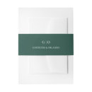 Search for green invitation belly bands Elegant