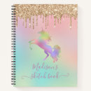 Search for unicorn glitter notebooks Gold