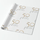 Search for 50th birthday wrapping paper Gold