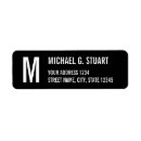Search for masculine monogram return address labels Professional