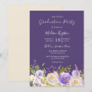 Search for flower graduation invitations Purple