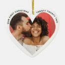Search for heart shaped photo christmas tree decorations Newlywed