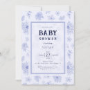 Search for navy blue floral baby shower invitations Pattern