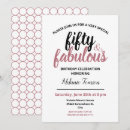 Search for fifty and fabulous birthday invitations Blush