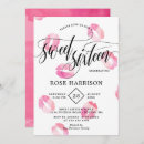 Search for lipstick birthday invitations Hot pink