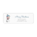 Search for winter snowman return address labels Cute