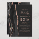 Search for rose gold 90th birthday invitations Chic