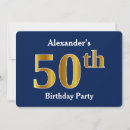 Search for blue 50th birthday invitations 50 years old