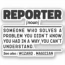 Search for journal stickers Reporter