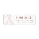 Search for pink dress return address labels Elegant