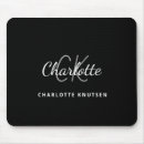 Search for black and white mousepads Monogram monogrammed